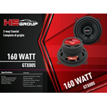2 WAY COAXIAL- 5,25" 130mm -160 WATT Peak Power- 4 Ohm -Completi di griglie