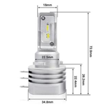 KIT LED 12 VOLT H15 - PLUG AND PLAY  30 WATT - 4500 LUMEN,  ABBAGLIANTE - LUCI DIURNE 