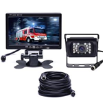 Kit professionale 12/24 volt , monitor 7'' ,telecamera infrarossi nera, cablaggio 20mt con connettori a vite