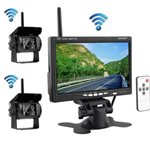 Kit professionale 12/24 volt  Wireless monitor 7'' con 2 telecamere Wireless infrarossi nere