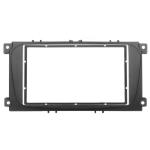 Mascherina doppio iso Ford Cmax, Focus, Galaxy 07>, Kuga, Mondeo, Smax 07> - colore nero