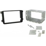 kit con fascia metallica doppio din+mascherina Seat, Volkswagen , Skoda