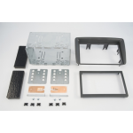 kit con fascia metallica doppio iso+ mascherina doppio iso Fiat Panda 2003>