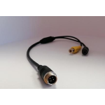 Adattatore per telecamere con connettore a vite 4 pin maschio a rca femmina