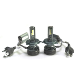 KIT LED PROFESSIONALE ALTA LUMINOSITA' 12 VOLT H4 - 55 WATT REALI - SUPER CAN BUS- 18000 LUMEN, ANABAGLIANTE - ABBAGLIANTE