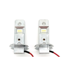 KIT LED 12/24 VOLT H3 PLUG AND PLAY SHORT TYPE - NON NECESSITA DI ADATTATORI - STESSE DIMENSIONI LAMPADA ORIGINALE - 6000 LUMEN PER LAMPADA