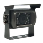 Telecamera professionale IP67 12/24 volt con infrarossi nera connettore a vite 4 pin