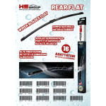 SPAZZOLA TERGICRISTALLO POSTERIORE 225MM 9'' COMPLETA DI 16 ADATTATORI