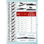 SPAZZOLA FLAT TERGICRISTALLO ANTERIORE 350MM 14'' COMPLETA DI 16 ADATTATORI