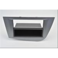 Mascherina doppio iso Seat Leon 2005> colore grigio con cassettino
