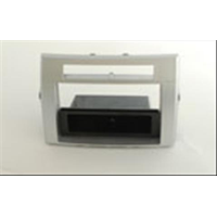 Mascherina doppio din Toyota Corolla Verso 2005> - colore silver con cassettino