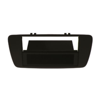 Mascherina doppio din Seat Ibiza 2008> - colore nero antracite con cassettino