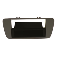 Mascherina doppio din Seat Ibiza 2008> - colore grigio chiaro con cassettino