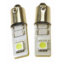 Led 12 volt T4 BA9S 2 smd bianchi piedi dritti NO ERROR