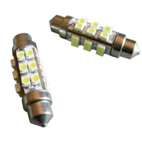 COPPIA LED 12 VOLT SILURO 42MM BIANCHI 360ø