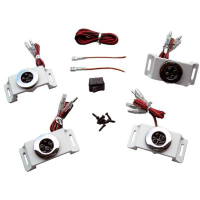 KIT 4 PEZZI FARETTI CON 4 LED ROSSI 12 VOLT