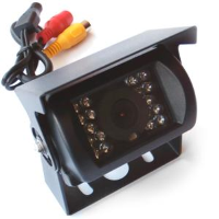 TELECAMERA PER CAMPER NERA CON INFRAROSSO 12/24 volt front and rear