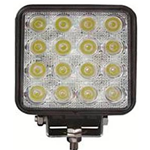 Faro da lavoro QUADRATO alta luminosita' (4.000 lumen) 12/24 volt, 16 led da  3 watt