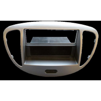 Mascherina doppio din Hyundai I 10 fino al 2013 con cassettino colore silver
