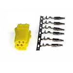 10pz connettore mini iso giallo 8 pin