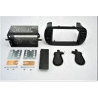 Kit doppio din Fiat 500,colore nero opaco,completo di  bocchette dell'aria