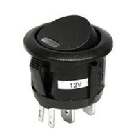 Interrutore rotondo luminoso rosso 12 volt