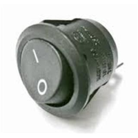 Interrutore rotondo nero 12 volt
