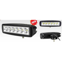 FARO DA LAVORO RETTANGOLARE ALTA LUMINOSITA', (1.500 lumen) 12/24 VOLT 6 LED DA 3 WATT