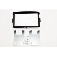 Mascherina doppio din  Dacia lodgy 2012 -dokker 2012 - duster 2011- sandero 2013, Renault Capture, LOGAN  COLORE NERO