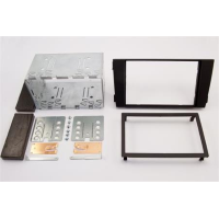 Kit competo fascia metallica doppio Din+Mascherina doppio iso Audi A6 dal 2002 al 2006