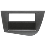 Mascherina doppio iso Seat Leon 2005> colore nero con cassettino