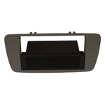 Mascherina doppio din Seat Ibiza 2008> - colore grigio chiaro con cassettino