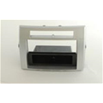 Mascherina doppio din Toyota Corolla Verso 2005> - colore silver con cassettino