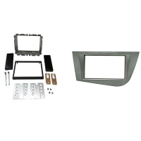 Kit fascia metallica doppio din+Mascherina doppio iso Seat Leon