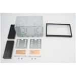 Kit fascia per fissaggio radio doppio iso- h 113 con cornice e ganci