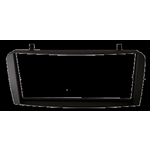 Kit completo di fascia metallica doppio din+Mascherina nera Alfa 147 black line doppio iso,  grigio scuro