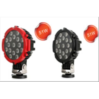 FARO DI PROFONDITA' 51 WATT alta luminosita' 12/24 volt 17 LED RED RING diametro 18 cm, altezza 20 cm, profondità 9 cm. 5200 LUMEN