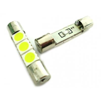 COPPIA LED 12 VOLT SILURO 28MM 3 SMD PER LUCI CORTESIA NEL PARASOLE