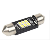 Coppia lampade a led CAN BUS NO ERROR 12 volt siluro 36MM 6 led alta luminosità 6000k