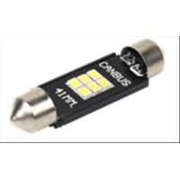 Coppia lampade a led CAN BUS NO ERROR 12 volt siluro 41MM 6 led alta luminosità 6000k