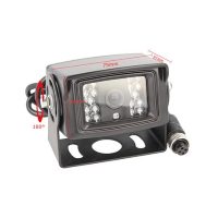 Telecamera professionale IP67 12/24 volt con infrarossi nera connettore a vite 4 pin