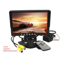 Monitor professionale 12/24 volt  7'' con connettori a vite