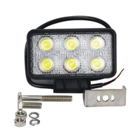 FARO DA LAVORO RETTANGOLARE ALTA LUMINOSITA', (2000 lumen) 12/24 VOLT 6 LED DA 3 WATT