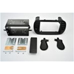 Kit doppio din Fiat 500,colore nero opaco,completo di  bocchette dell'aria