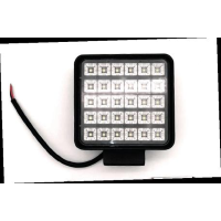 Faro da lavoro QUADRATO CON INTERRUTTORE POSTERIORE alta luminosita' 6500lumen) 12/24 volt 30led da  3 watt (ASSORBIMENTO 26 WATT, RESA 90 WATT)