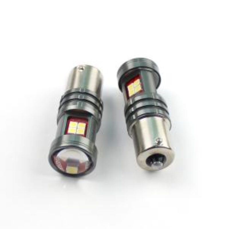 Coppia lampade a led 12/24 volt BA15S-1156- P21W singolo filamento alta luminosità 800 lumen 6000k