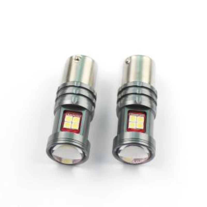 Coppia lampade a led 12/24 volt BA15S-1156- P21W singolo filamento alta luminosità 800 lumen 6000k