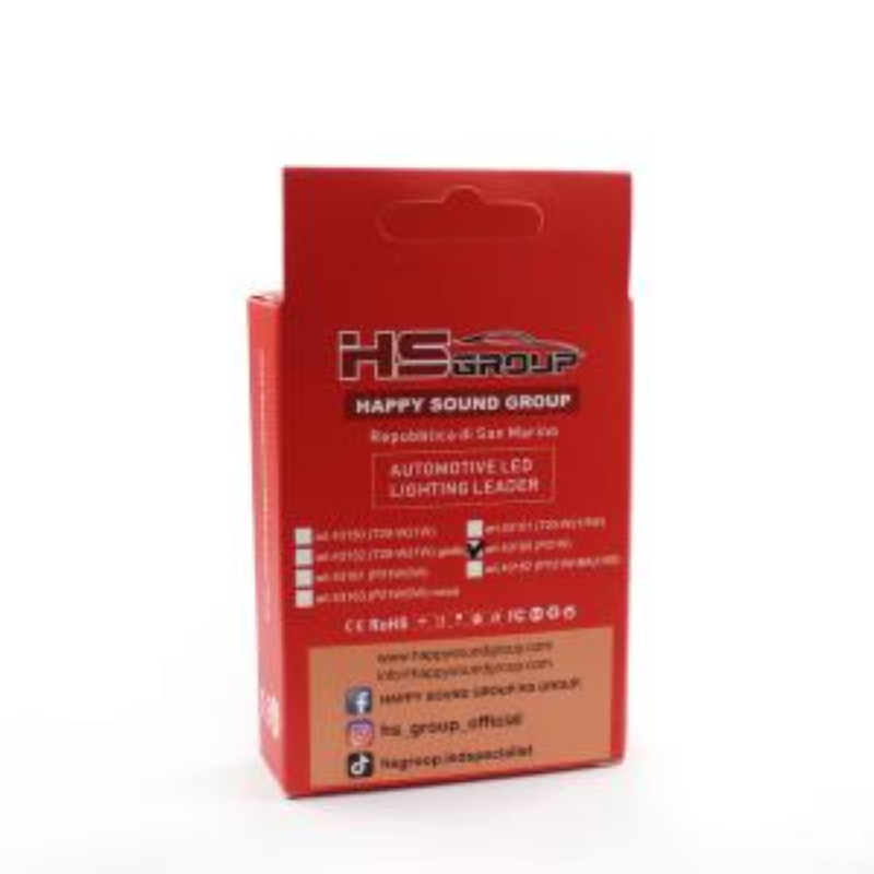 Coppia lampade a led 12/24 volt BA15S-1156- P21W singolo filamento alta luminosità 800 lumen 6000k