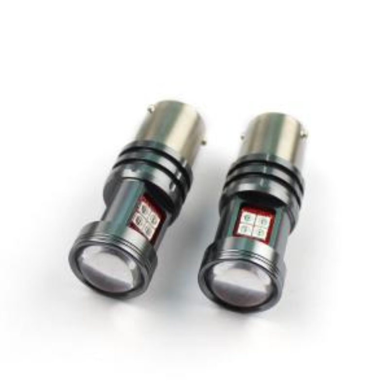 Coppia lampade a led 12/24 volt BA15S-1156- P21W singolo filamento alta luminosità 800 lumen 6000k LUCE ARANCIO
