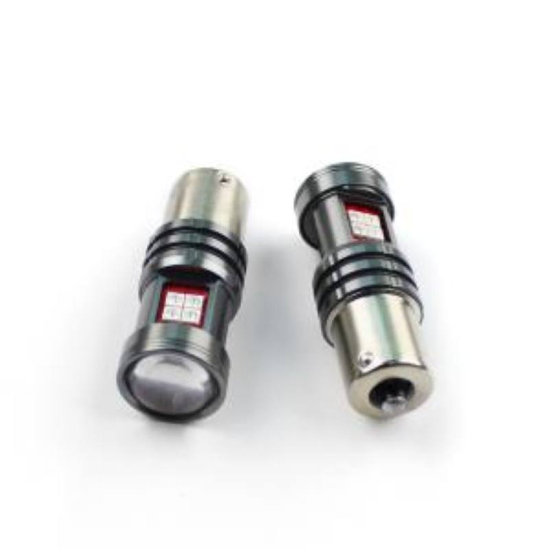 Coppia lampade a led 12/24 volt BA15S-1156- P21W singolo filamento alta luminosità 800 lumen 6000k LUCE ARANCIO